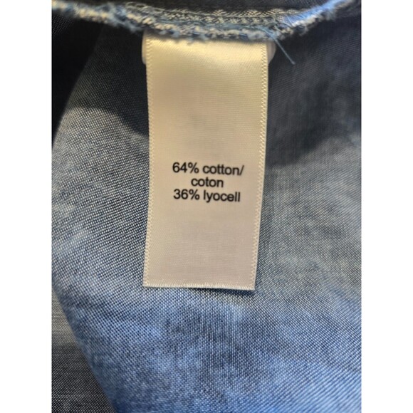 Maurices Women Small Blue Denim Button Front Long Sleeve Jacket - Picture 5 of 6